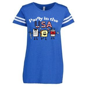 4th July Nurse Party Usa Ativan Scrub Top Patriot Enza Ladies Jersey Football T-Shirt