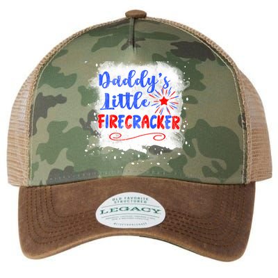4th July Or Teens Daddys Little Firecracker Gift Legacy Tie Dye Trucker Hat