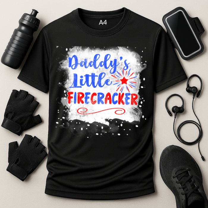 4th July Or Teens Daddys Little Firecracker Gift Cooling Performance Crew T-Shirt