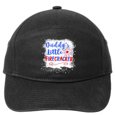 4th July Or Teens Daddys Little Firecracker Gift 7-Panel Snapback Hat