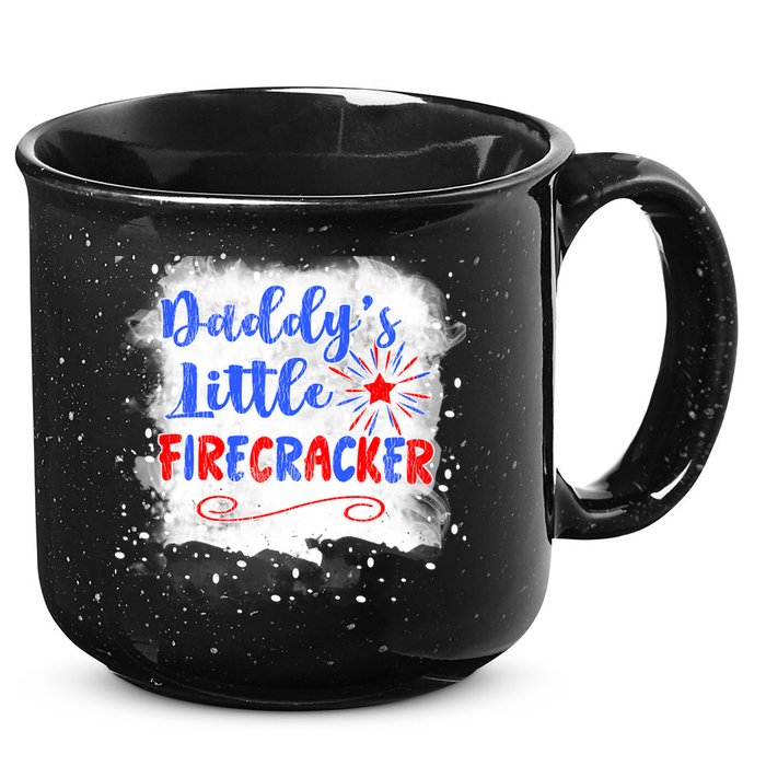 4th July Or Teens Daddys Little Firecracker Gift 15oz Campfire Ceramic Mug