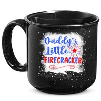 4th July Or Teens Daddys Little Firecracker Gift 15oz Campfire Ceramic Mug