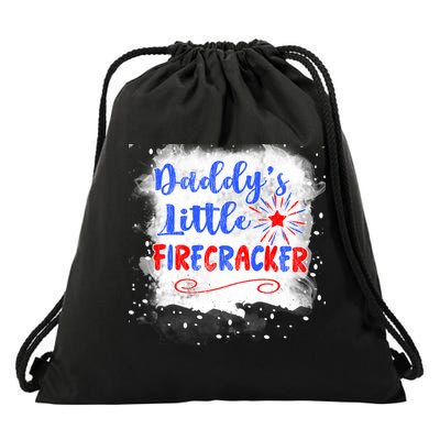 4th July Or Teens Daddys Little Firecracker Gift Drawstring Bag