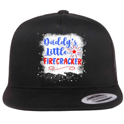 4th July Or Teens Daddys Little Firecracker Gift Flatbill Hat