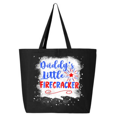 4th July Or Teens Daddys Little Firecracker Gift 25L Jumbo Tote