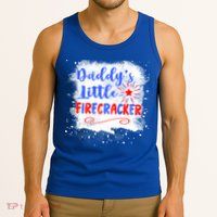 4th July Or Teens Daddys Little Firecracker Gift Tank Top