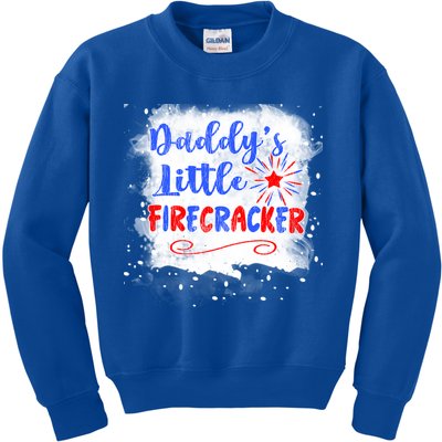 4th July Or Teens Daddys Little Firecracker Gift Kids Sweatshirt