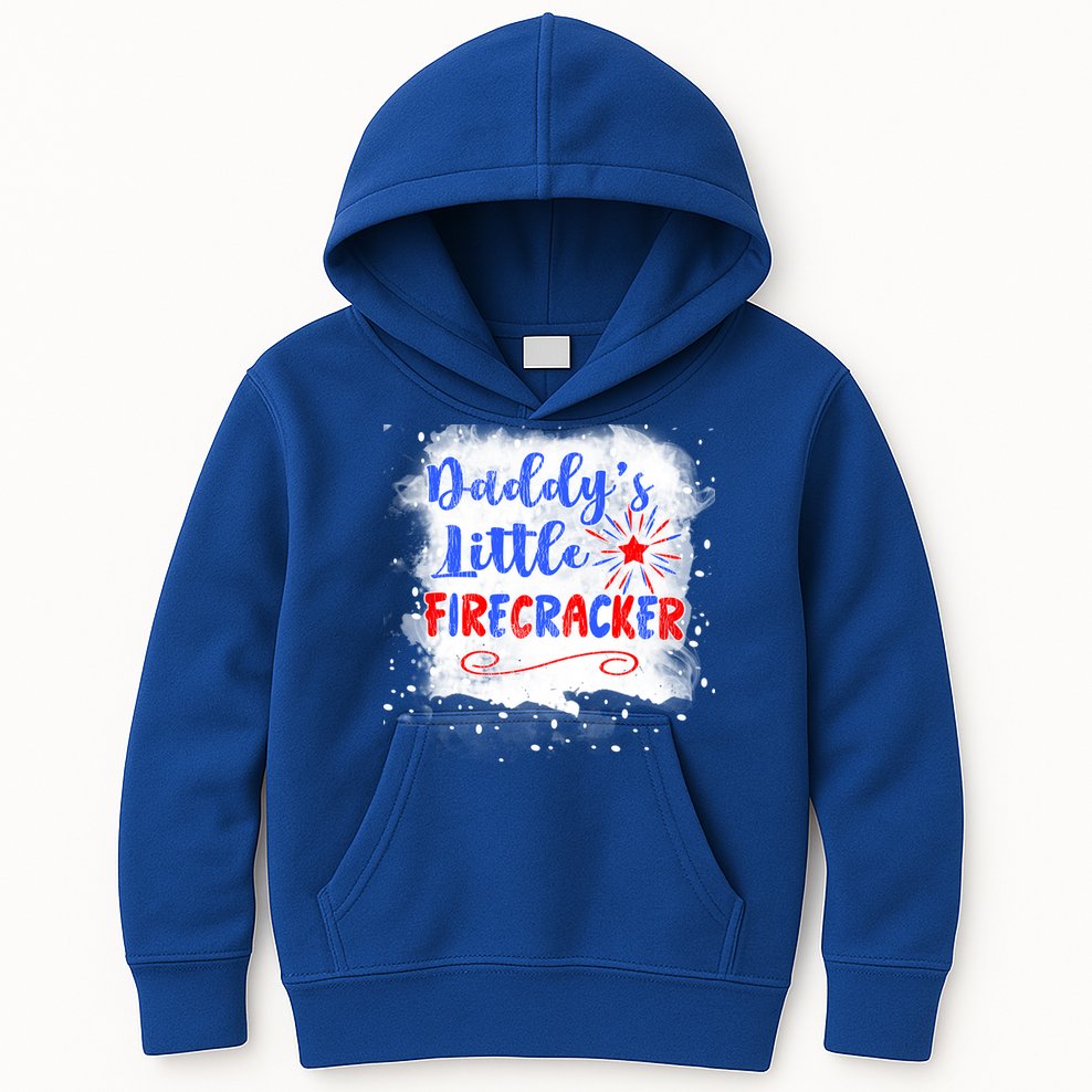 4th July Or Teens Daddys Little Firecracker Gift Kids Hoodie