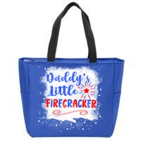 4th July Or Teens Daddys Little Firecracker Gift Zip Tote Bag