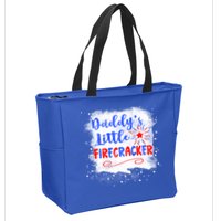 4th July Or Teens Daddys Little Firecracker Gift Zip Tote Bag