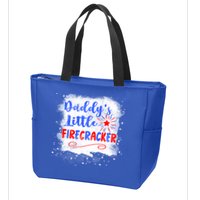 4th July Or Teens Daddys Little Firecracker Gift Zip Tote Bag