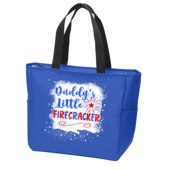 4th July Or Teens Daddys Little Firecracker Gift Zip Tote Bag
