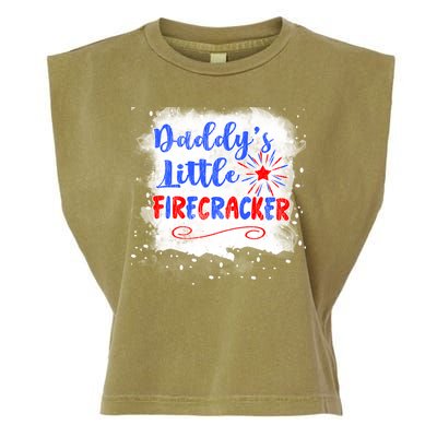 4th July Or Teens Daddys Little Firecracker Gift Garment-Dyed Women's Muscle Tee
