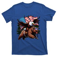 4th July Patriotic Bear Eagle American Usa Flag T-Shirt