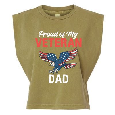 4th July Proud Of My Veteran Dad Family Memorial Day Gift Garment-Dyed Women's Muscle Tee