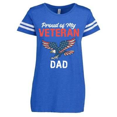 4th July Proud Of My Veteran Dad Family Memorial Day Gift Enza Ladies Jersey Football T-Shirt