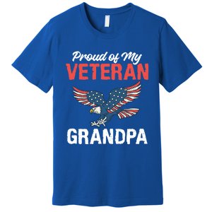 4th July Proud Of My Veteran Grandpa Grand Memorial Day Gift Premium T-Shirt