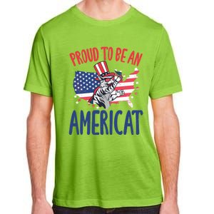 4th July Proud To Be An Americat Cat Lover Memorial Day Cool Gift Adult ChromaSoft Performance T-Shirt