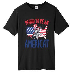 4th July Proud To Be An Americat Cat Lover Memorial Day Cool Gift Tall Fusion ChromaSoft Performance T-Shirt