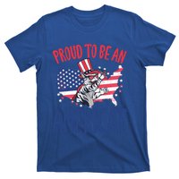 4th July Proud To Be An Americat Cat Lover Memorial Day Cool Gift T-Shirt