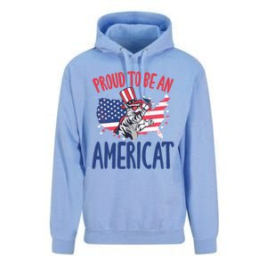 4th July Proud To Be An Americat Cat Lover Memorial Day Cool Gift Unisex Surf Hoodie