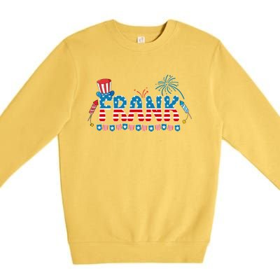 4th July Patriotic Bbq Holiday National Family Frank Gift Premium Crewneck Sweatshirt