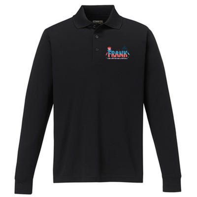 4th July Patriotic Bbq Holiday National Family Frank Gift Performance Long Sleeve Polo