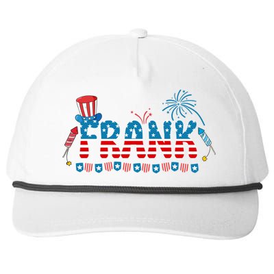 4th July Patriotic Bbq Holiday National Family Frank Gift Snapback Five-Panel Rope Hat