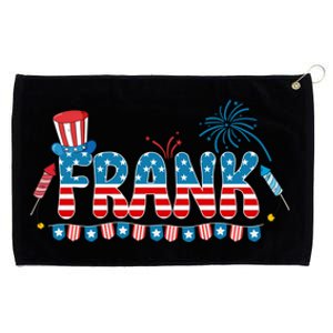 4th July Patriotic Bbq Holiday National Family Frank Gift Grommeted Golf Towel