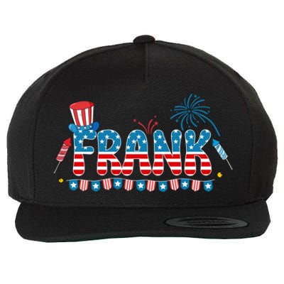 4th July Patriotic Bbq Holiday National Family Frank Gift Wool Snapback Cap