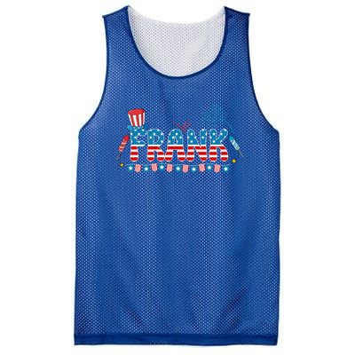 4th July Patriotic Bbq Holiday National Family Frank Gift Mesh Reversible Basketball Jersey Tank