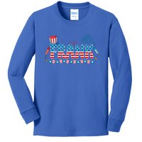 4th July Patriotic Bbq Holiday National Family Frank Gift Kids Long Sleeve Shirt