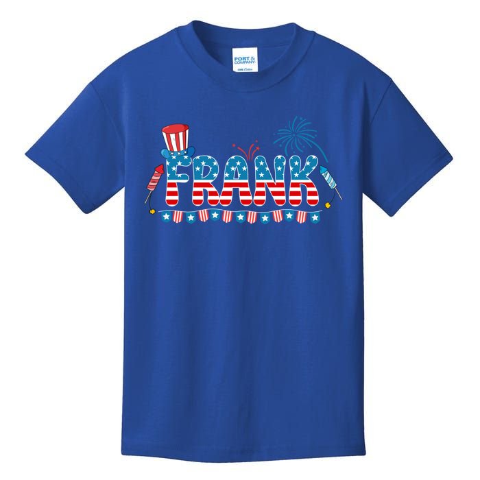 4th July Patriotic Bbq Holiday National Family Frank Gift Kids T-Shirt