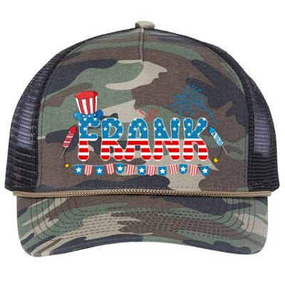 4th July Patriotic Bbq Holiday National Family Frank Gift Retro Rope Trucker Hat Cap