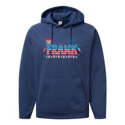 4th July Patriotic Bbq Holiday National Family Frank Gift Performance Fleece Hoodie