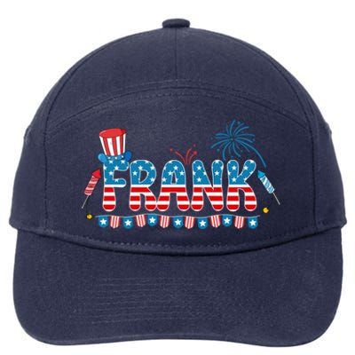 4th July Patriotic Bbq Holiday National Family Frank Gift 7-Panel Snapback Hat