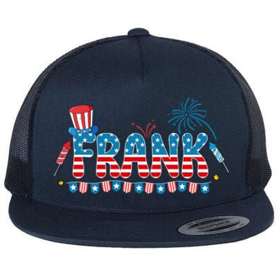 4th July Patriotic Bbq Holiday National Family Frank Gift Flat Bill Trucker Hat