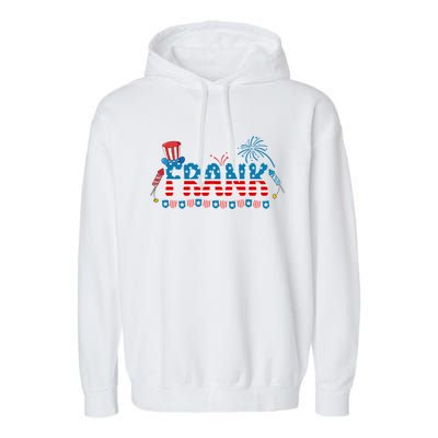 4th July Patriotic Bbq Holiday National Family Frank Gift Garment-Dyed Fleece Hoodie