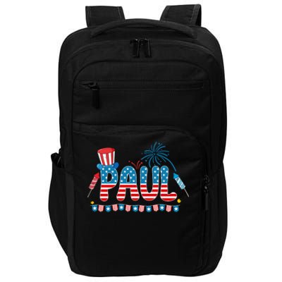 4th July Patriotic Bbq Holiday National Family Paul Gift Impact Tech Backpack