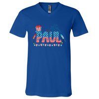 4th July Patriotic Bbq Holiday National Family Paul Gift V-Neck T-Shirt