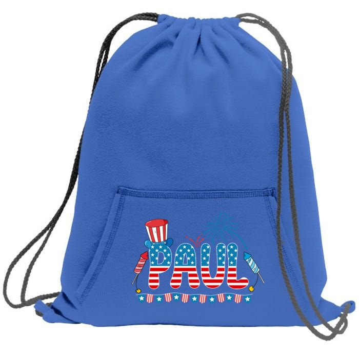 4th July Patriotic Bbq Holiday National Family Paul Gift Sweatshirt Cinch Pack Bag