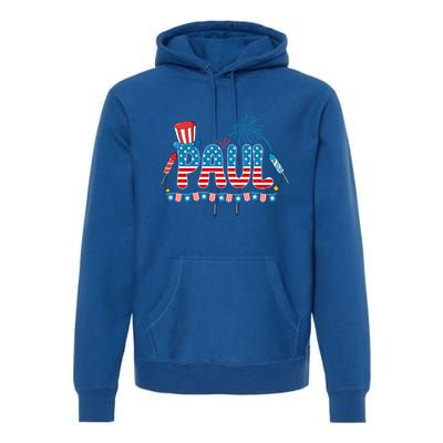 4th July Patriotic Bbq Holiday National Family Paul Gift Premium Hoodie