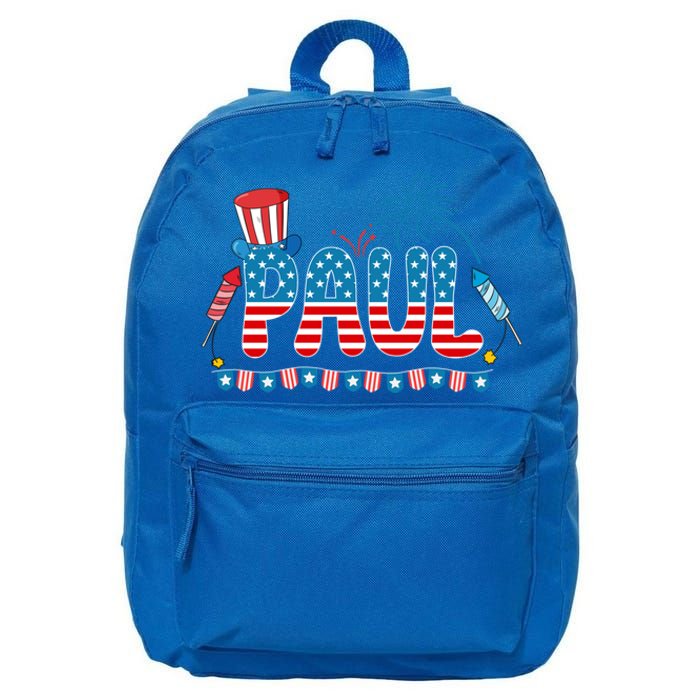 4th July Patriotic Bbq Holiday National Family Paul Gift 16 in Basic Backpack