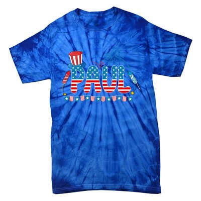 4th July Patriotic Bbq Holiday National Family Paul Gift Tie-Dye T-Shirt