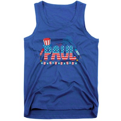 4th July Patriotic Bbq Holiday National Family Paul Gift Tank Top