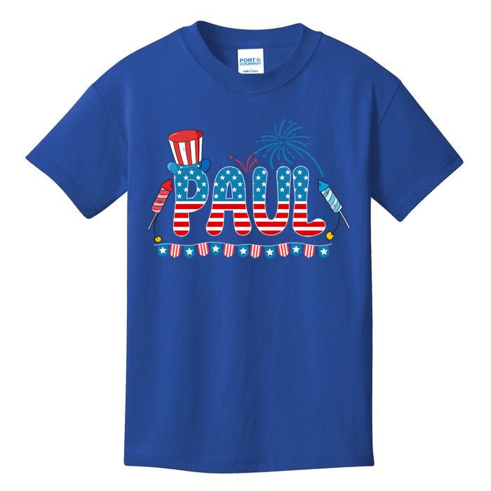 4th July Patriotic Bbq Holiday National Family Paul Gift Kids T-Shirt