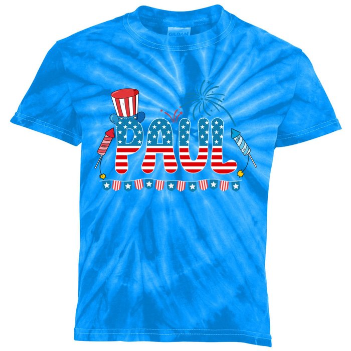 4th July Patriotic Bbq Holiday National Family Paul Gift Kids Tie-Dye T-Shirt