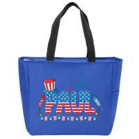 4th July Patriotic Bbq Holiday National Family Paul Gift Zip Tote Bag