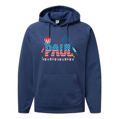 4th July Patriotic Bbq Holiday National Family Paul Gift Performance Fleece Hoodie