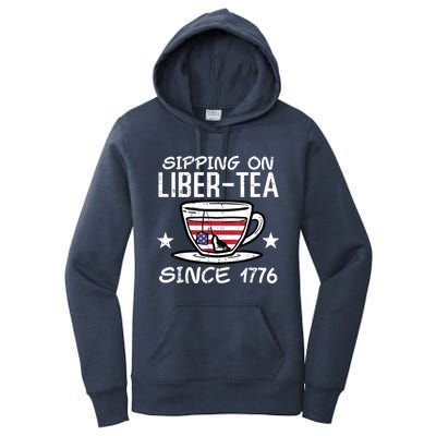 4th July Sipping Liber Tea Since 1776 USA America Women Men Women's Pullover Hoodie